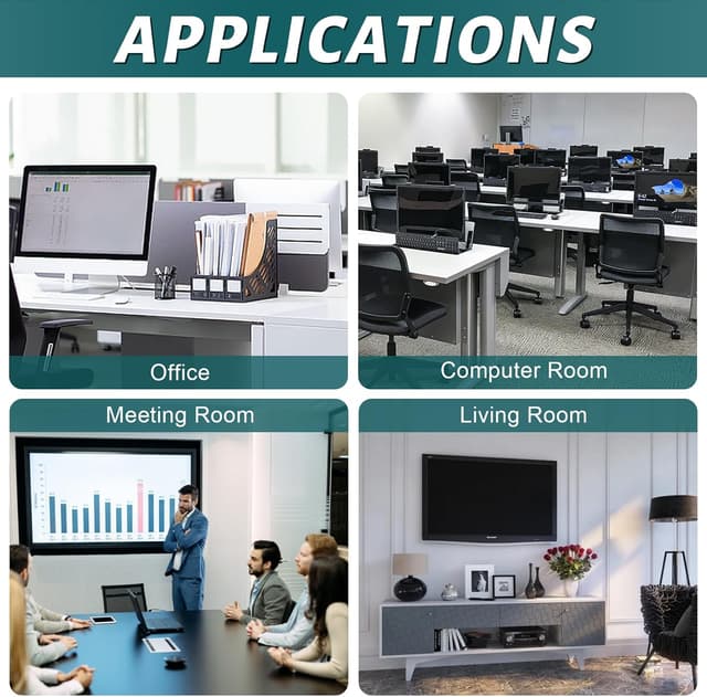 Detalle de Yeepeo 10er Set Kabeldurchführung für Schreibtisch, 60 mm Kabeldurchlass (mit 60-mm Lochsäge) in Schwarz