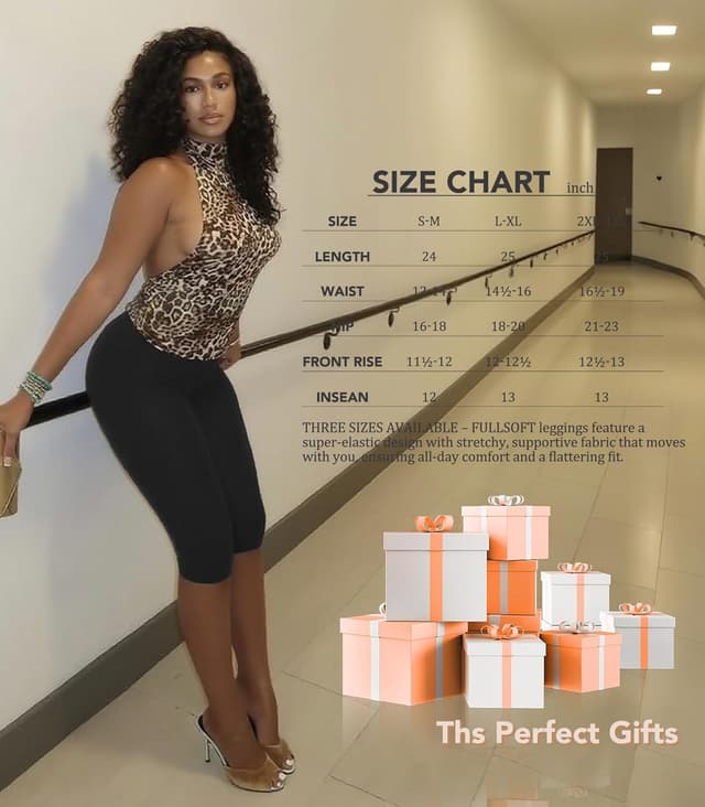 Detalle 2 de FULLSOFT 3-Pack High-Waisted Leggings for Women (Soft Black Yoga Pants)