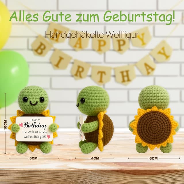 Detalle de Farbeele Sonnenblumen-Schildkröte Schlüsselanhänger