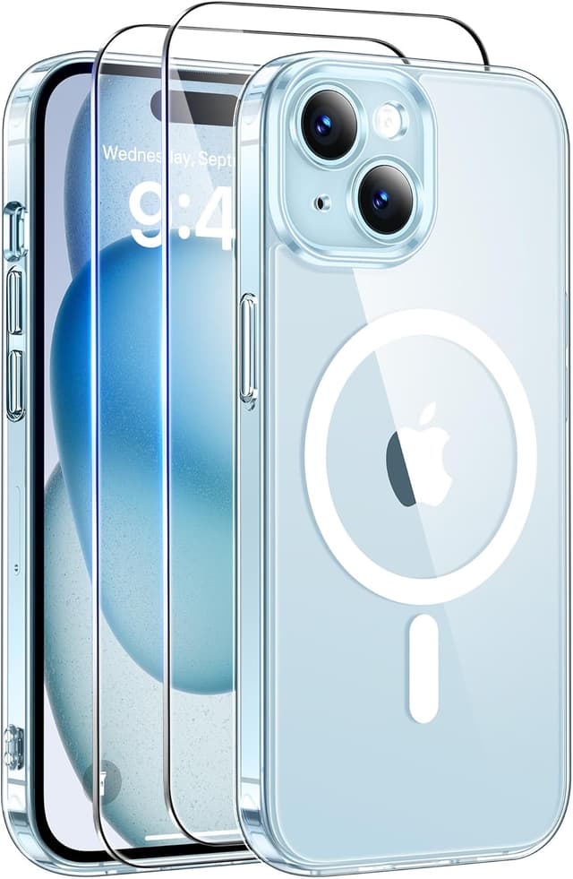 Detalle de Qasyfanc Coque iPhone 15 MagSafe, anti-jaune