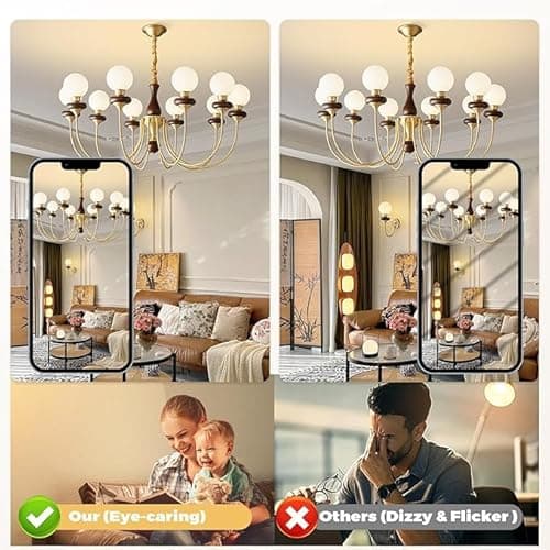 Detalle de YIIFELL Pack de 12 bombillas LED GU10 de 5W (50W equivalente), 3000K blanco cálido, 400 lúmenes y 120°