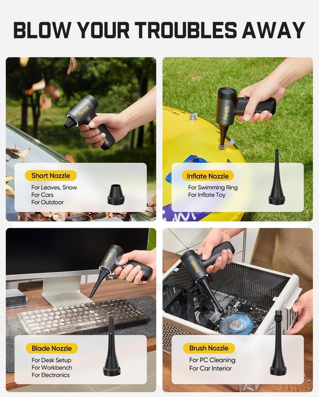 Detalle de Fanttik B10 Pro kabelloses Staubgebläse (110.000 U/min) für PC & Werkbank