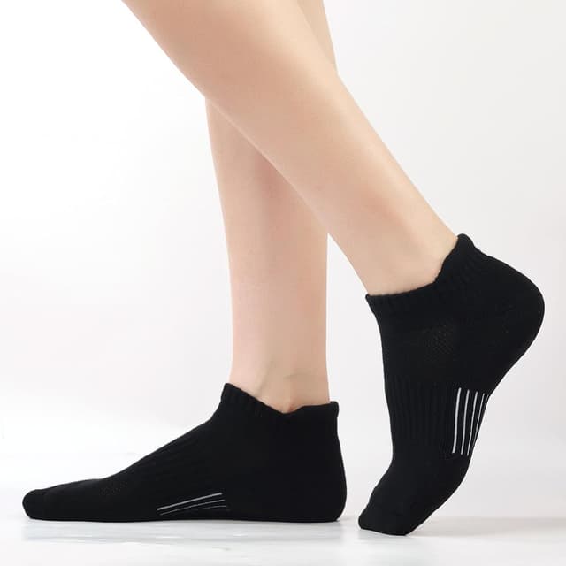 Detalle de ILovDaisy Trainer Running Socks for Women (5 Pairs) – Ankle Cushioned, Breathable Low-Cut Sports Socks