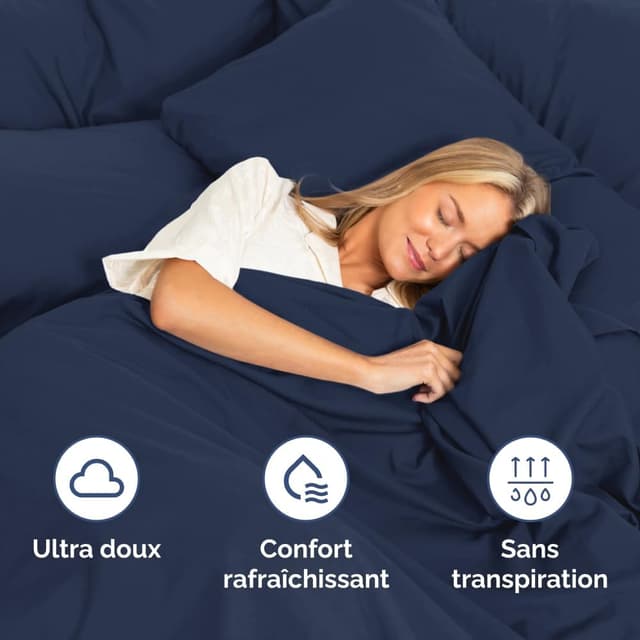 Detalle 1 de CGK Unlimited ensemble draps bleu marine 4 pièces