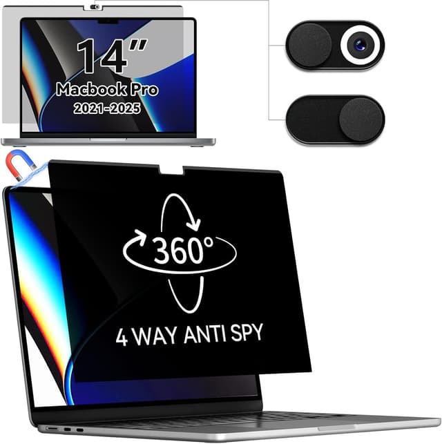 Detalle de IPROKKO 360° Magnetic Privacy Screen Filter for MacBook Pro 14 inch (2021–2025, M1–M5)