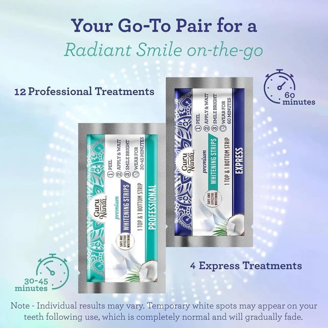 Thumbnail 4 de GuruNanda Teeth Whitening Strips 16-pack 🦷