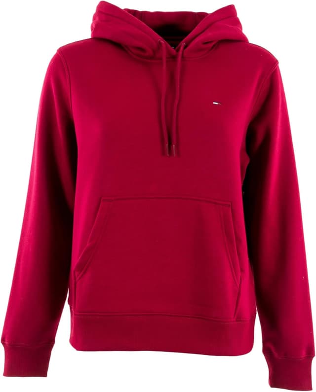 Detalle de Tommy Jeans Sweat à capuche femme Flag Regular Fit avec écusson drapeau