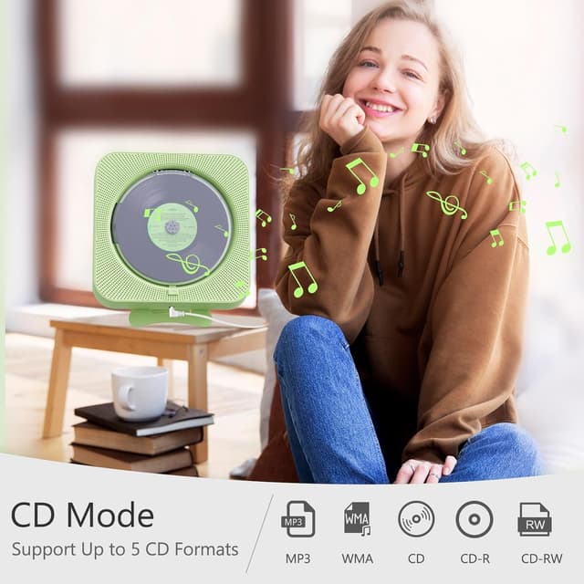 Thumbnail 3 de MICOCIOUS Portable CD Player Bluetooth with FM