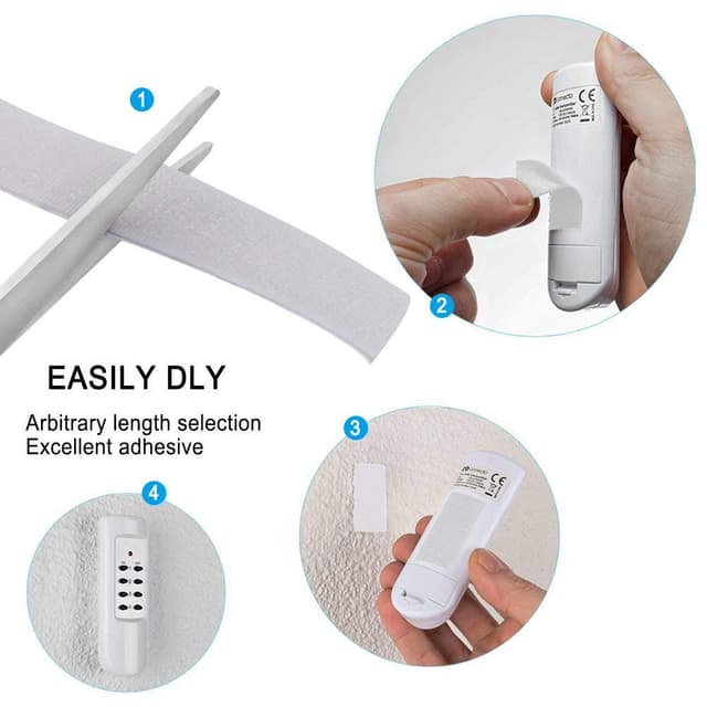 Detalle 2 de Vicloon Scratch Autocollant Double Face 20 mm x 10 m : rubans auto-agrippants (blanc) pour bricolage et cadre photo