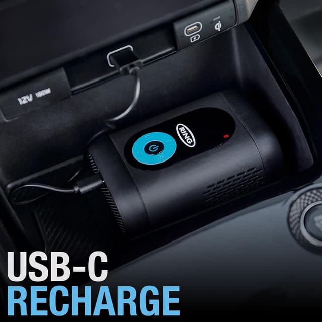 Detalle 2 de Ring TyreInflate GO 10 Compact Cordless Tyre Inflator – Digital PSI/Bar/kPA, light & adaptor kit