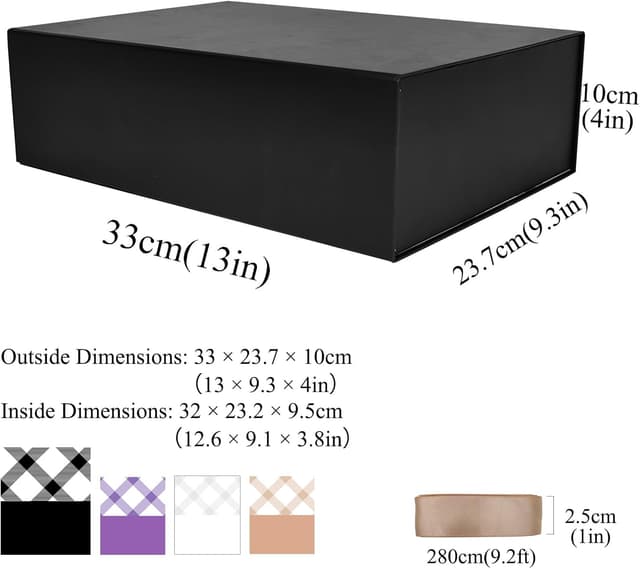 Detalle 2 de Tekhoho Black Gift Box 33x23.7x10cm