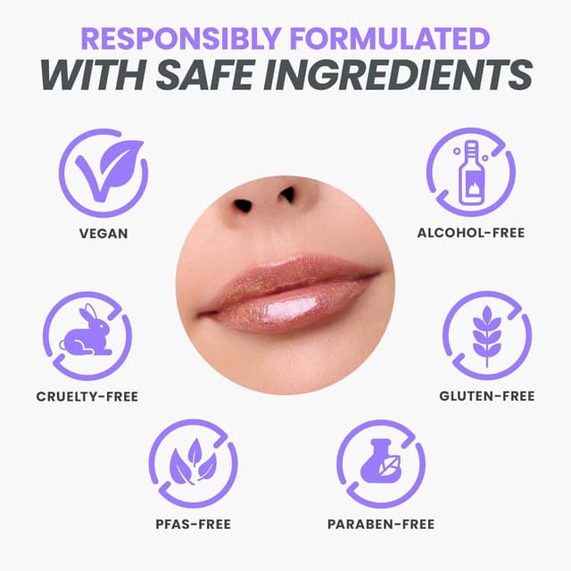 Thumbnail 5 de Wonderskin Lip Gloss Blading Top Gloss Gold Glitter