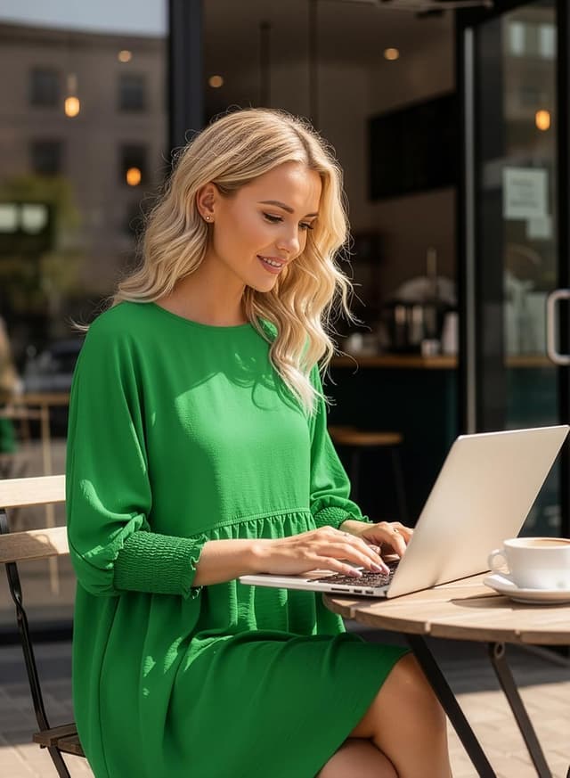 Thumbnail 6 de Dokotoo Women’s Casual Babydoll Tunic Dress with Empire Waist & Lantern Sleeves