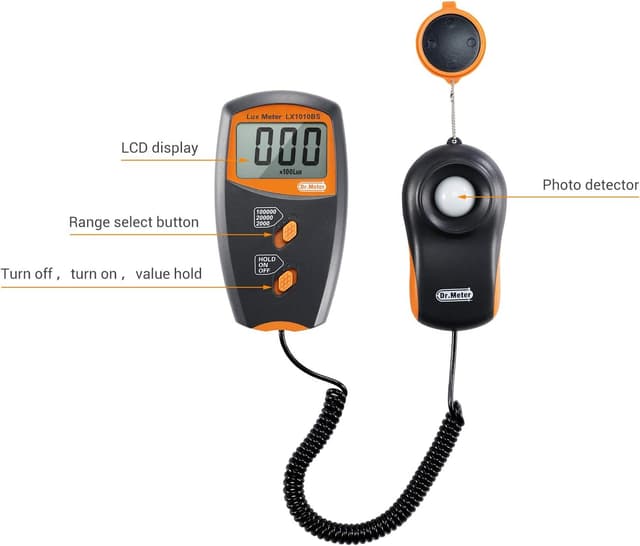 Thumbnail 4 de Dr.meter Luxmeter 100.000 Lux Messgerät