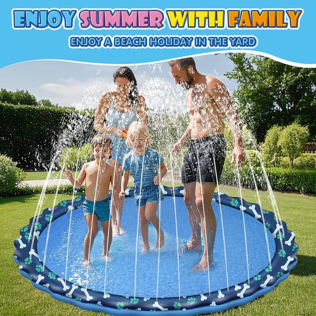 Detalle 1 de HaoVrisn Juegos de Agua para Niños Exterior 🏖️ 170cm, Antideslizante