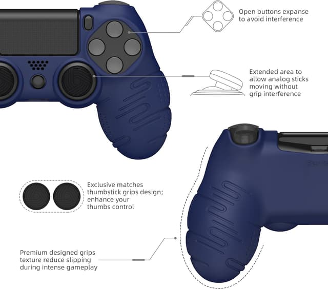 Detalle de PlayVital PS4 controller silicone skin