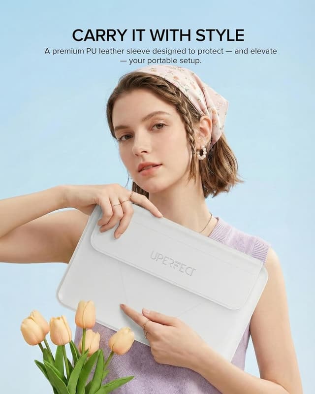 Thumbnail 6 de UPERFECT Portable Monitor 15,6 Zoll (125% sRGB) – weiß, 1080p HDR EyeCare, 180° Standfuß & VESA