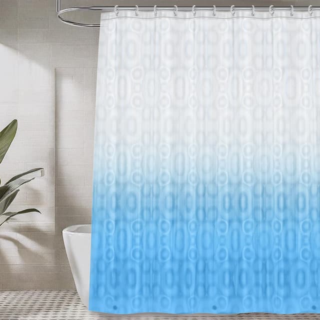 Thumbnail 5 de LiBa Waterproof PEVA Shower Curtain 72x72 White