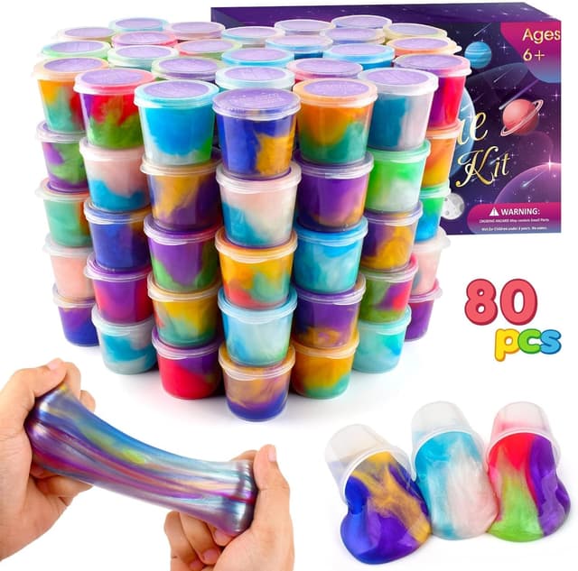 Thumbnail 6 de 48 Pack Fluffy Galaxy Slime kit — party favours for kids
