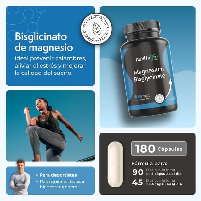 Thumbnail 4 de Navitalife Magnesio Bisglicinato 2250 mg 180 cápsulas