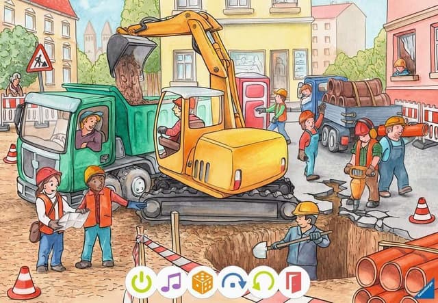 Detalle de Ravensburger tiptoi Puzzle 00137 – Chantier de construction, puzzle interactif dès 3 ans