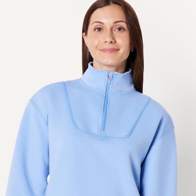 Detalle de Amazon Essentials Women’s Active Sweat Half Zip Pullover Sweatshirt