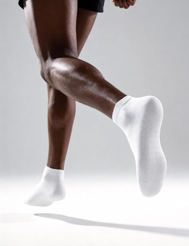 Detalle de Quoboquo lot de chaussettes de sport antidérapantes en coton (ABS) pour homme et femme