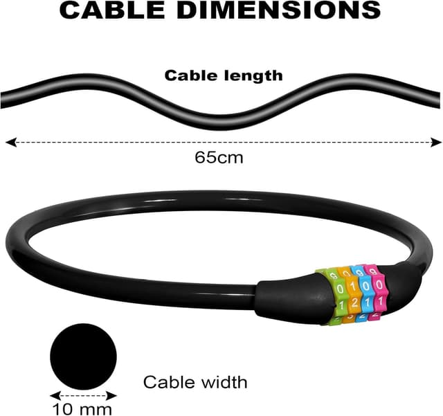 Thumbnail 1 de Ainiv 4-Digit Password Bicycle Lock