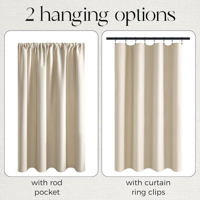 Detalle de CUTEWIND rideaux occultants 60x90 cm beige