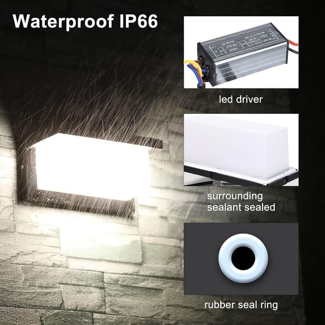 Detalle 2 de Lightsjoy Applique da Parete Esterno 18W LED IP66 4000K bianco neutro