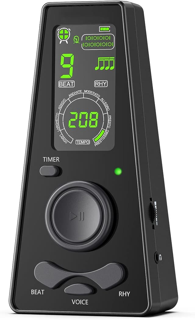 Detalle de LEKATO Digital Metronome 40‑208 bpm 🎵