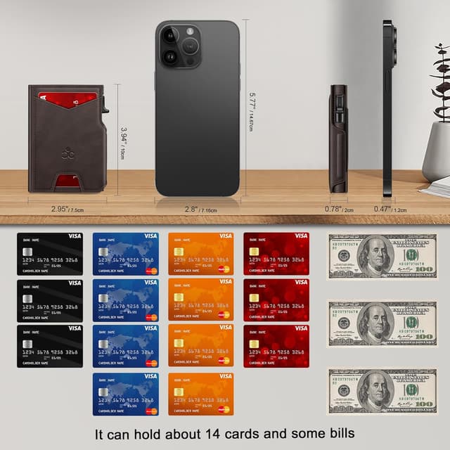 Thumbnail 5 de Slim Pop Up Wallet for Men 9-13 Cards đź‘›