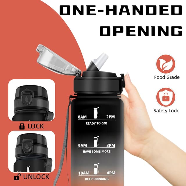 Detalle 2 de Grsta Trinkflasche 1l mit Strohhalm