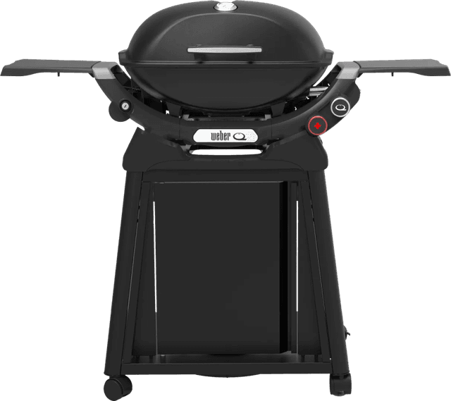 Detalle de Weber Q2800N+ Gasgrill mit Untergestell – für bis zu zwölf Personen in angenehmer Arbeitshöhe