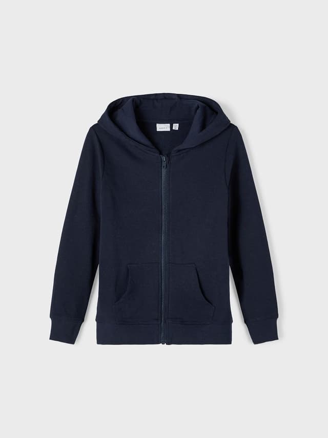 Detalle de S NKMNESWEAT Card W Hood Bru Noos: giacca in felpa con cappuccio per bambini Dark Sapphire