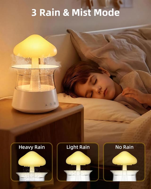 Thumbnail 2 de Humidifier for Bedroom Rainfall Sounds 26dB