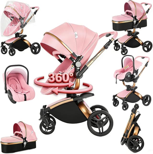 Imagen de Magic ZC PU Leather 3 in 1 Pushchair 360° seat en OfertitasTOP