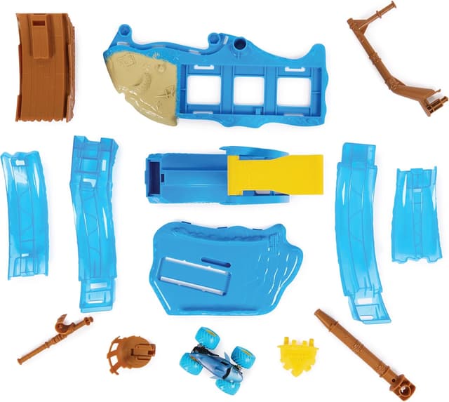 Detalle 2 de Monster Jam set di gioco Megalodon Loop of Doom in scala 1:64