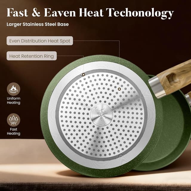 Detalle de Kitchen Academy granite non-stick set