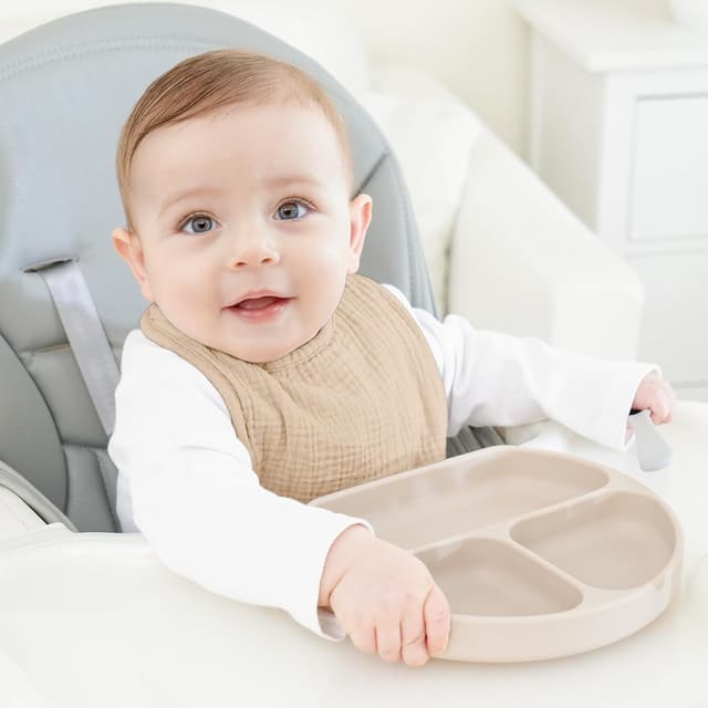 Detalle de bearmoss 8-pack Muslin Baby Dribble Bibs (100% Cotton) – Unisex bandana drool & teething bibs