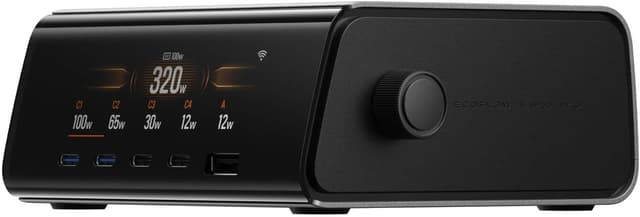 Detalle de EF ECOFLOW Caricabatterie da tavolo EcoFlow RAPID Pro 320 W, 5 porte + power bank, GaN