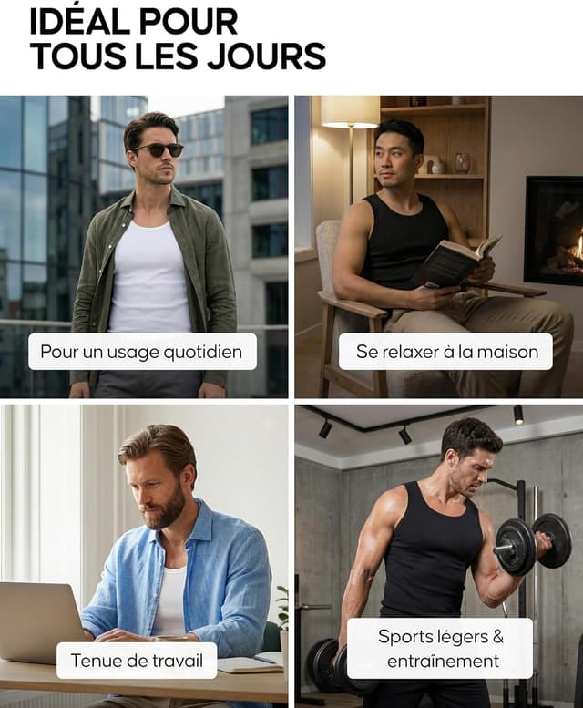 Detalle 2 de DANISH ENDURANCE Boxer bambou, lot de 6