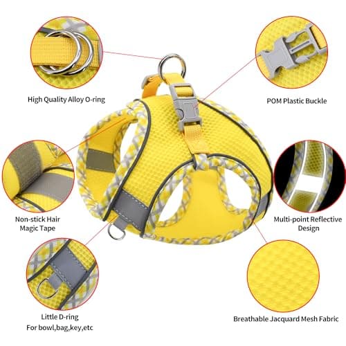 Thumbnail 7 de AIITLE Harnais et laisse pour chien, anti-traction, jaune XS ⚙