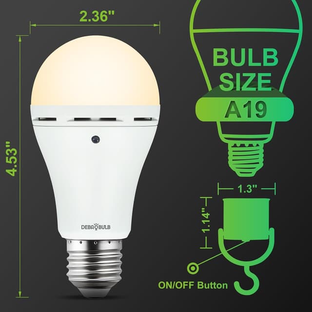 Thumbnail 6 de DEBAOBULB Omni Rechargeable Bulbs 24h