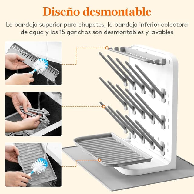 Thumbnail 5 de Lifewit Escurridor Grande para Biberones 27,9×15,8×33 cm