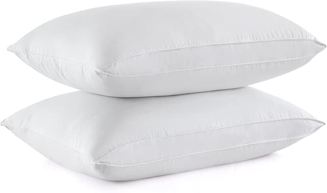 Thumbnail 6 de puredown Goose Feathers & Down White Pillows 100% Cotton Cover King Set of 2