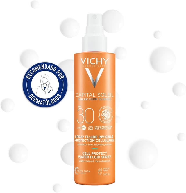 Detalle de Vichy Capital Soleil Cell Protect Invisible SPF30 Sun Protection Spray (200ml) for All Skin Types