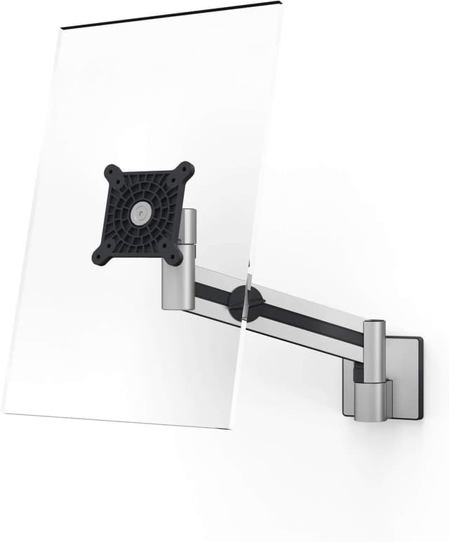 Detalle de Durable Monitor-Wandhalterung mit flexiblen Schwenkarm 360° für VESA 21–27 Zoll, silber (509023)