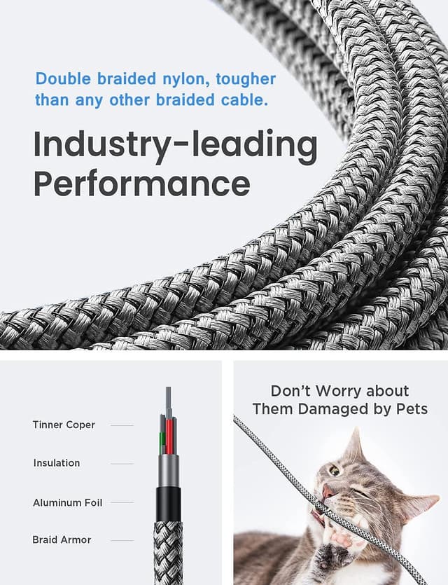 Thumbnail 5 de Yosou USB C Charger Cable 2M braided 3A pack 🔌