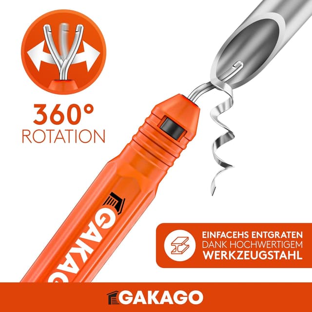 Detalle 2 de Gakago Rohrschneider-Set 3–70 mm mit Entgrater – Rohrabschneider für gängige Metalle & Kunststoffe